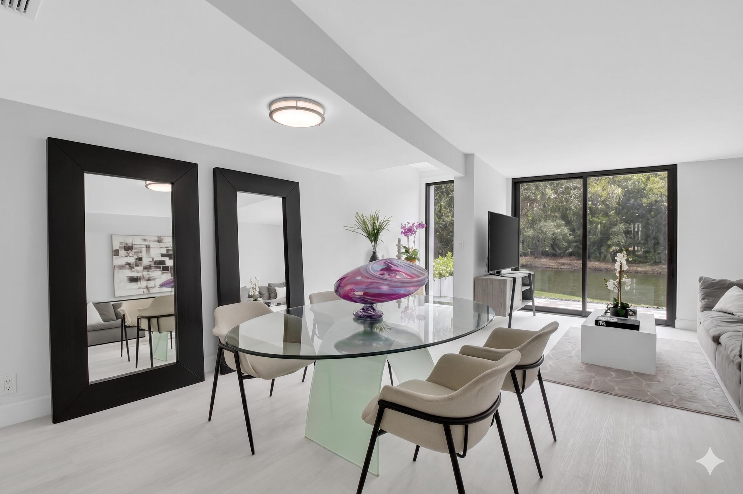 3708 Bridgewood Drive Boca Raton, FL 33434 - Photo 8 of 37 a dining room with furniture and large windows