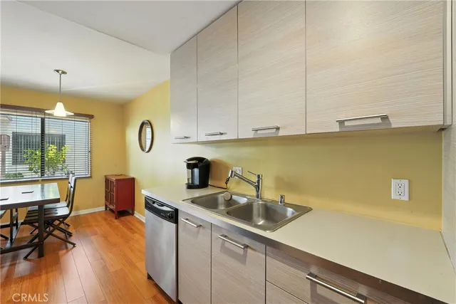 a kitchen with a stove and a microwave