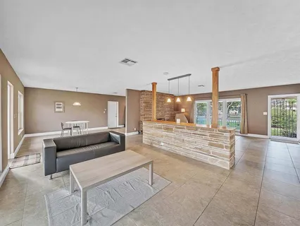 a view of a room with an empty space