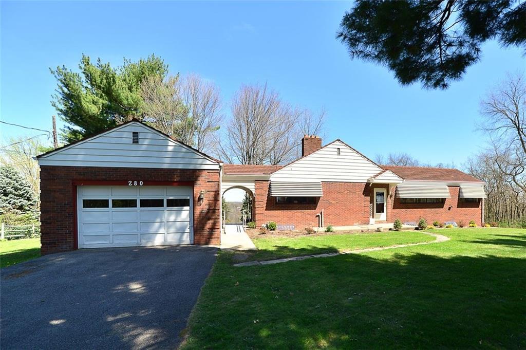 280 Pine Road Pittsburgh, PA 15237 - Photo 1 of 14 Custom built brick ranch located on a private drive. Over sized 1 car garage.
