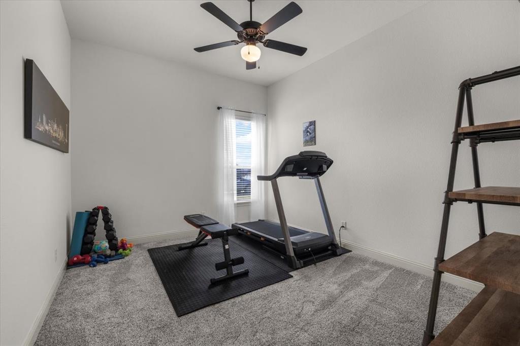 329 Palo Alto Drive Springtown, TX 76082 - Photo 24 of 34 Bedroom featuring new carpet and ceiling fan