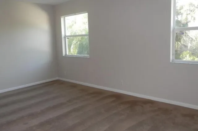 an empty room with a window