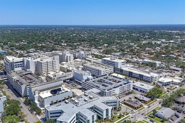an aerial view of a city