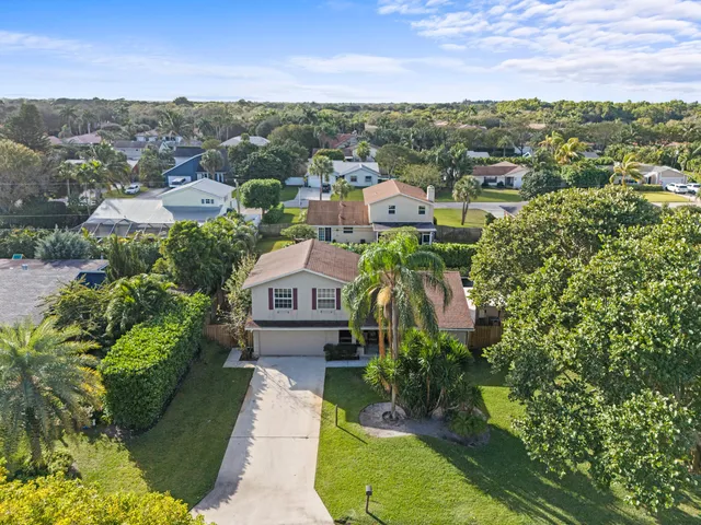 an aerial view of multiple house