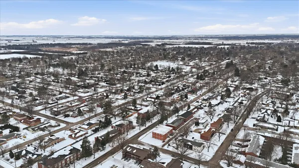 an aerial view of a city