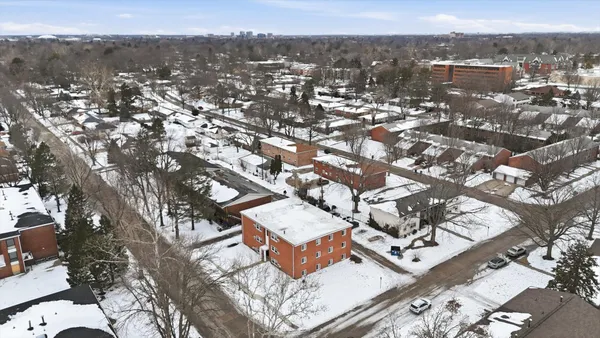 an aerial view of multiple house