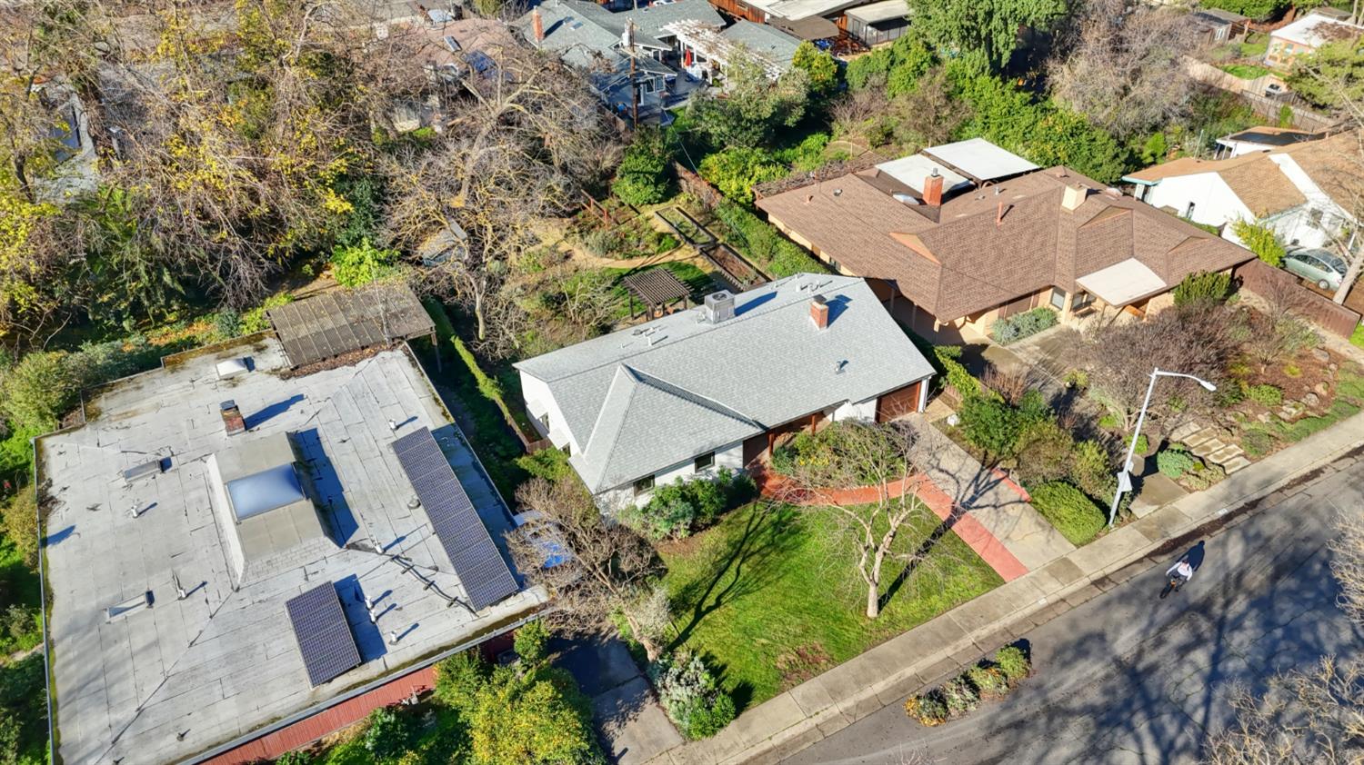 709 A Street Davis, CA 95616 - Photo 67 of 74 an aerial view of a house with a yard