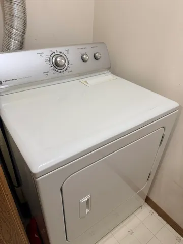 a close up view of washer and dryer