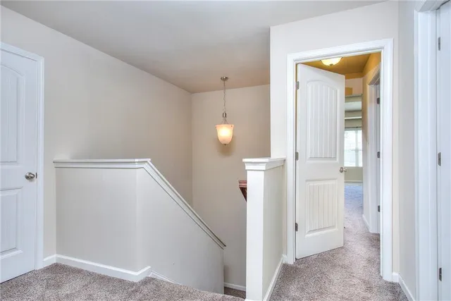 a view of a hallway with interior of the house