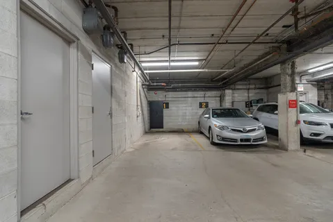 a car parked in garage