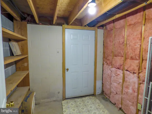 a view of storage and utility room