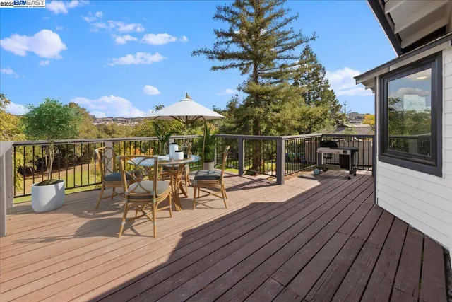 a view of roof deck with patio