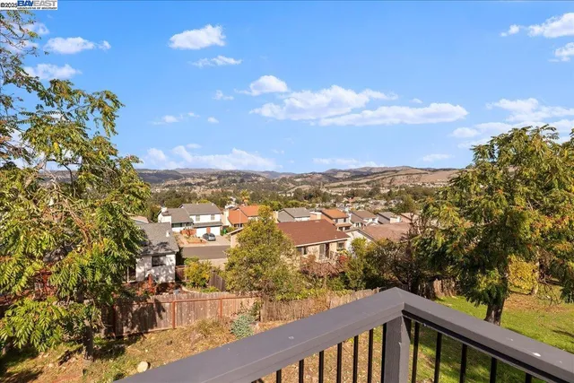 a view of a city from a balcony
