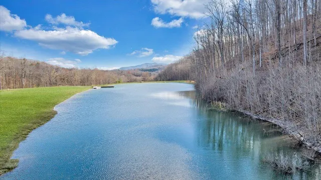 a view of a yard next to a building