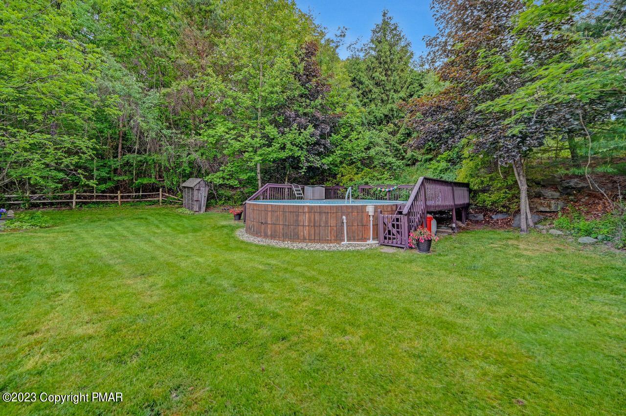 527 Grange Road Mount Pocono, PA 18344 - Photo 54 of 74 527 Grange Rd Rear Yard with Pool