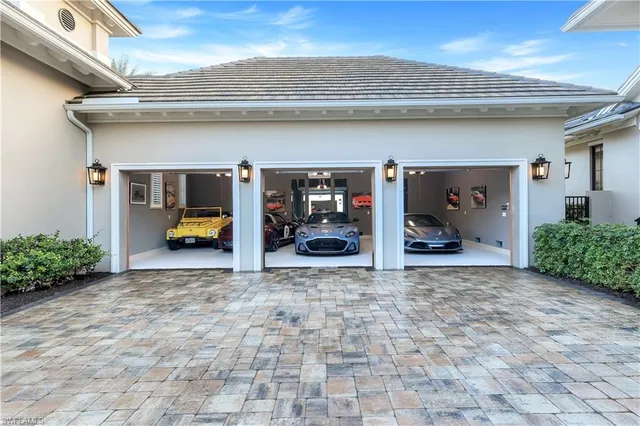 a view of a car garage