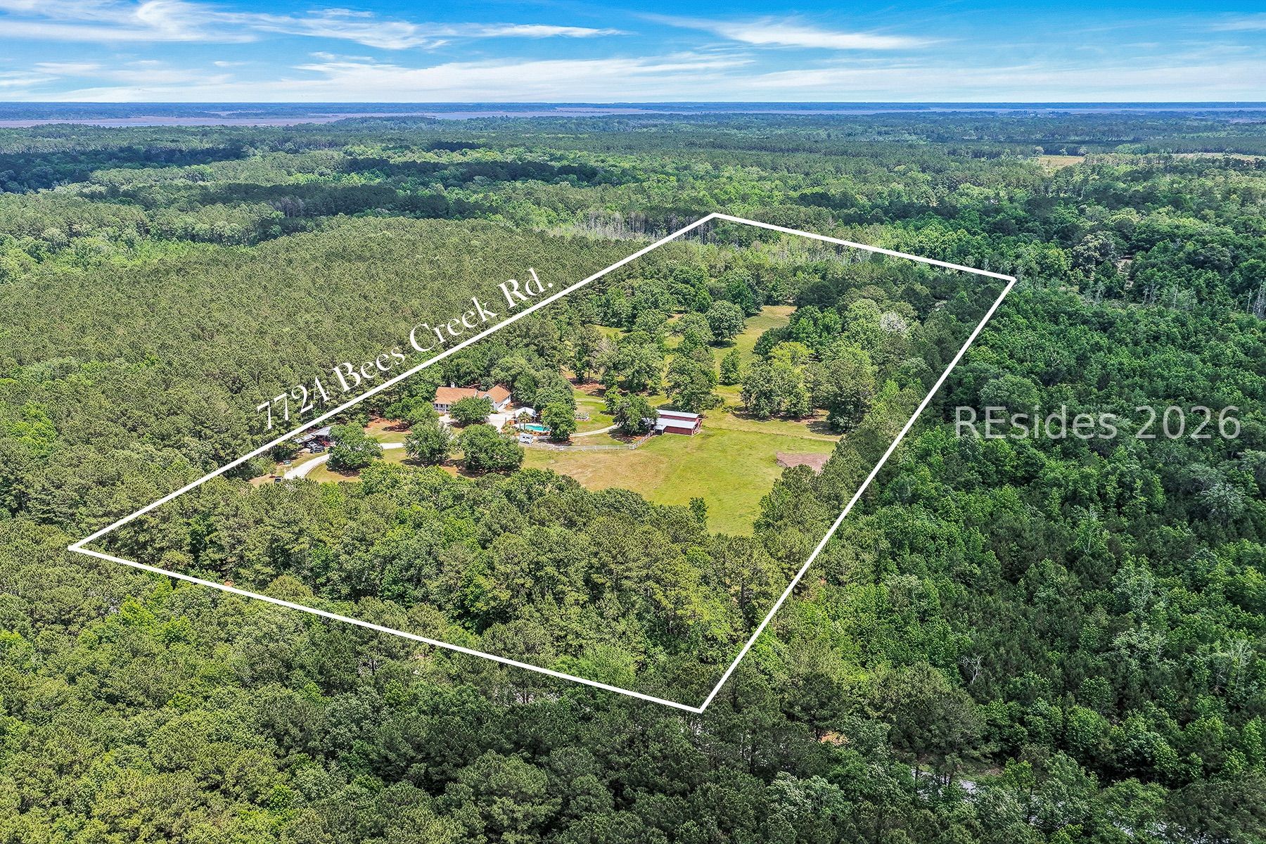 7724 Bees Creek Road Ridgeland, SC 29936 - Photo 63 of 82 Aerial of 20 Acre Horse Farm