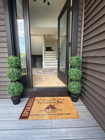 a view of a entryway door front of house