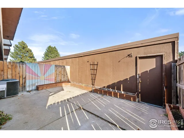 a view of wooden floor in front of house