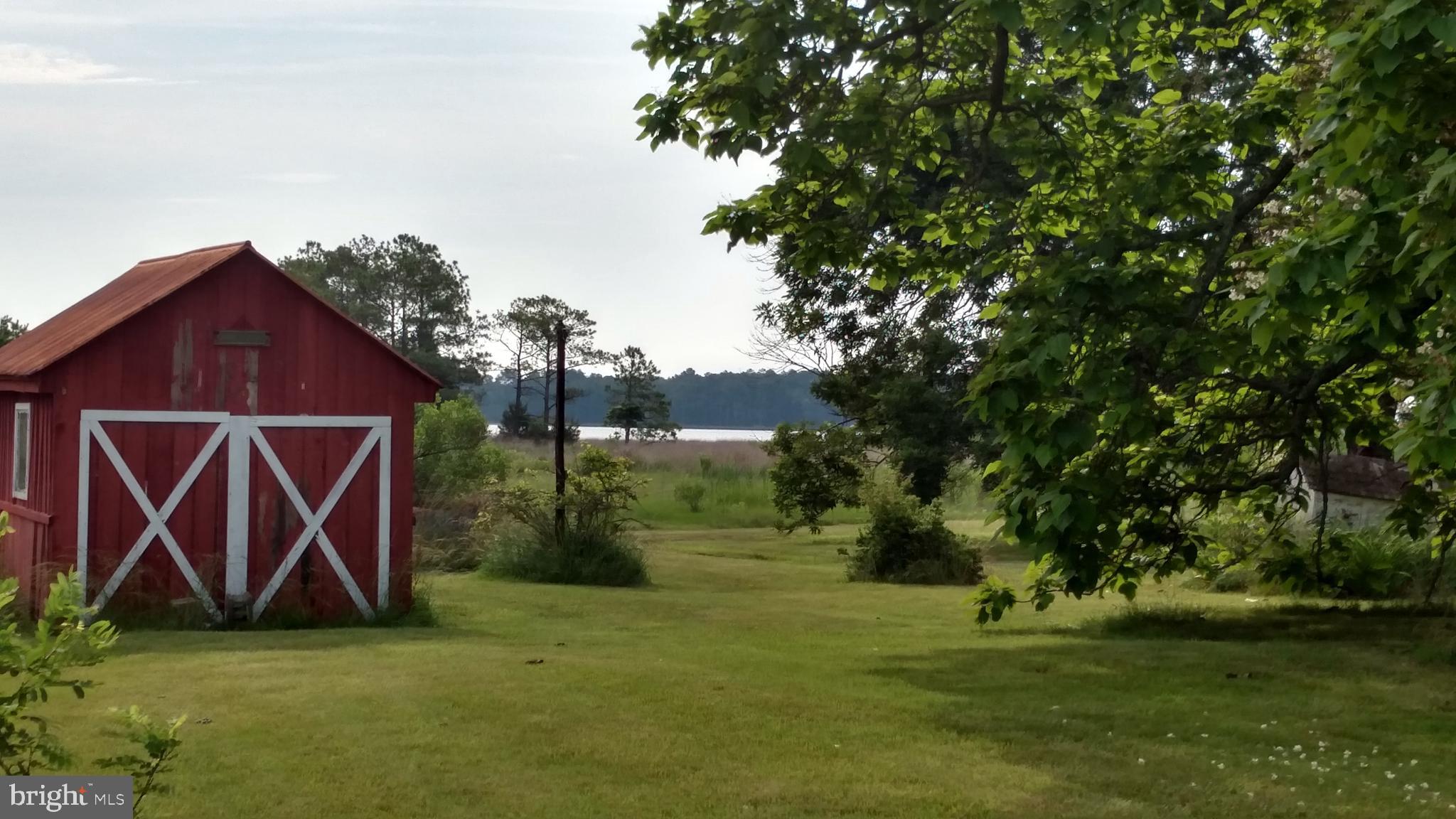5315 Ragged Point Road Cambridge, MD 21613 - Photo 5 of 23 Side yard, storage shed and view to Pattison Cove