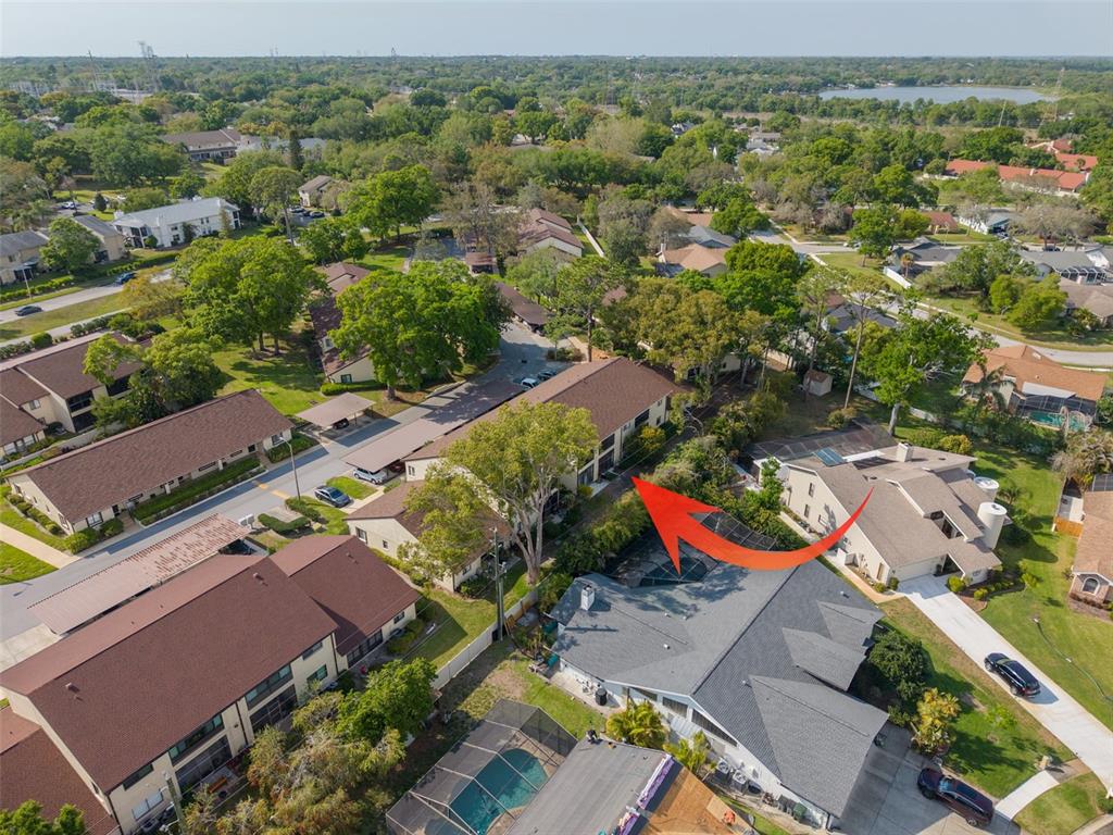 3590 Magnolia Ridge Circle, Unit C1103 Palm Harbor, FL 34684 - Photo 25 of 31 an aerial view of a house with a yard