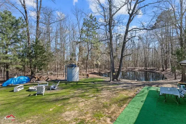 a view of a water with outdoor space