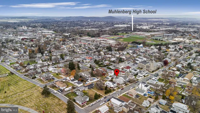 an aerial view of multiple house