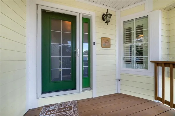 a view of front door of house