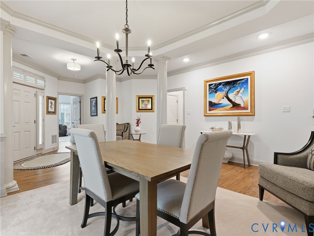 12520 Donahue Road Glen Allen, VA 23059 - Photo 5 of 35 a view of a dining room with furniture and a chandelier