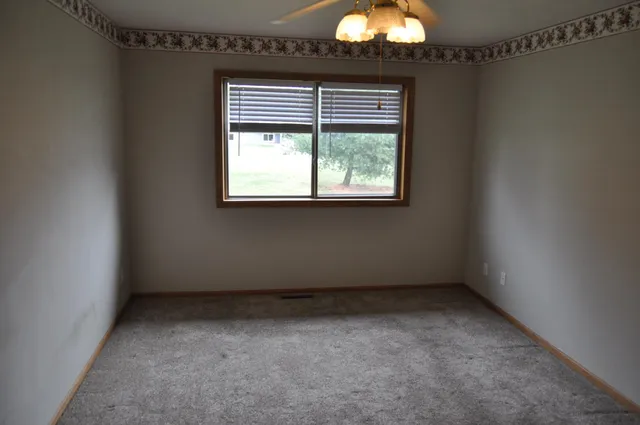 an empty room with a window