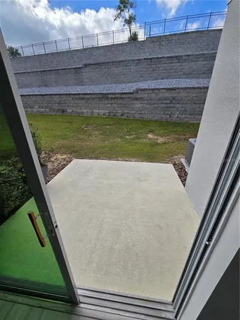 a view of a backyard with a garden