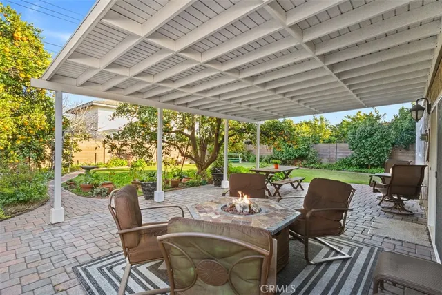 a outdoor space with furniture