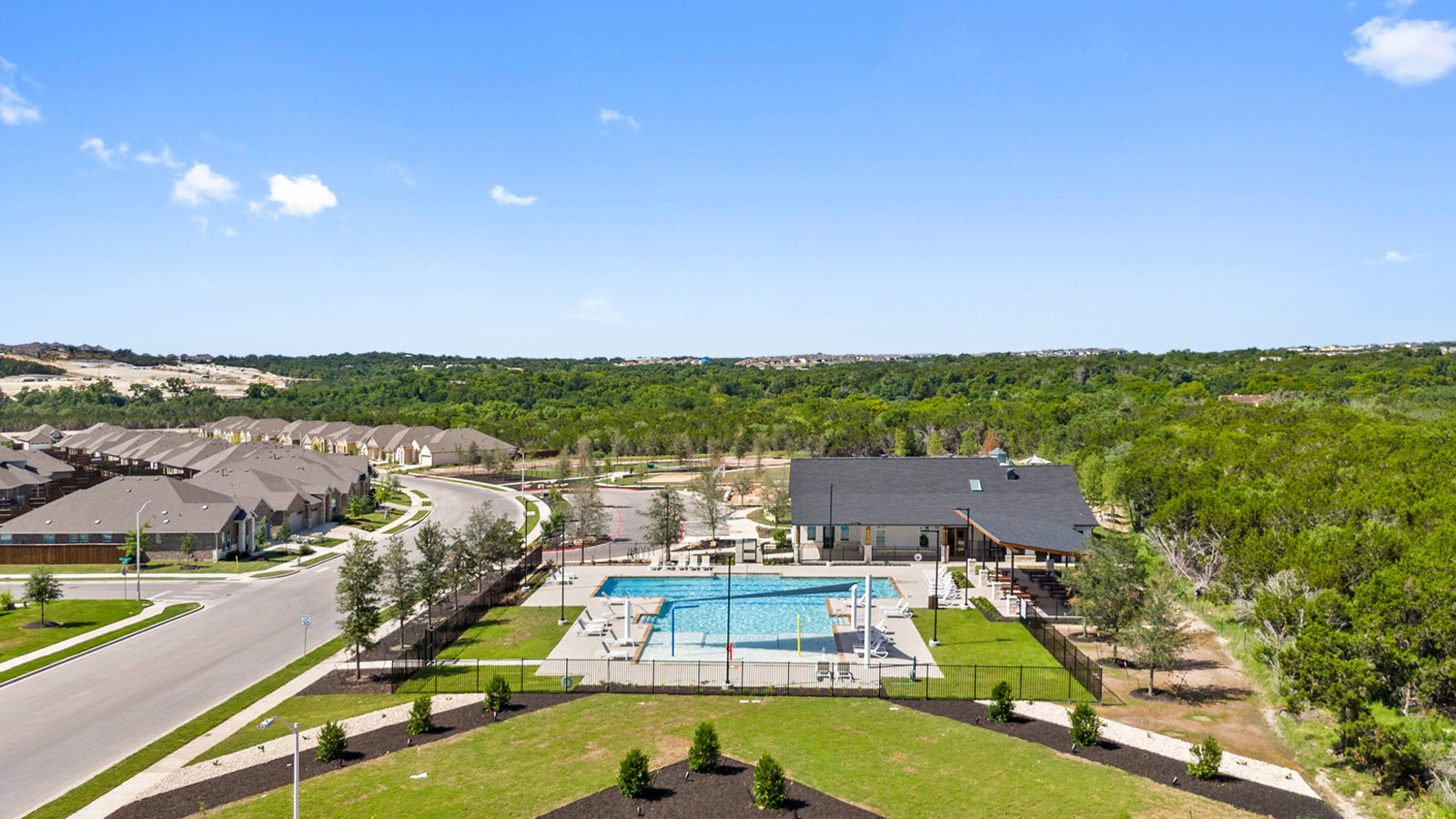 2564 Whittler Road Leander, TX 78641 - Photo 26 of 35 an aerial view of a house with a swimming pool