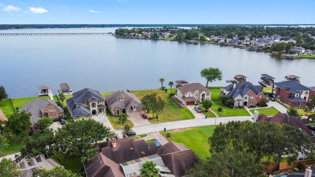 a view of lake from a balcony