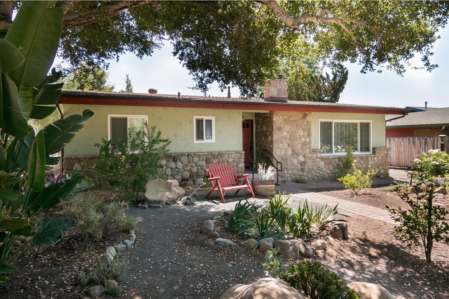 750 South Rice Road Ojai, CA 93023 - Photo 1 of 27 a backyard of a house with yard table and chairs