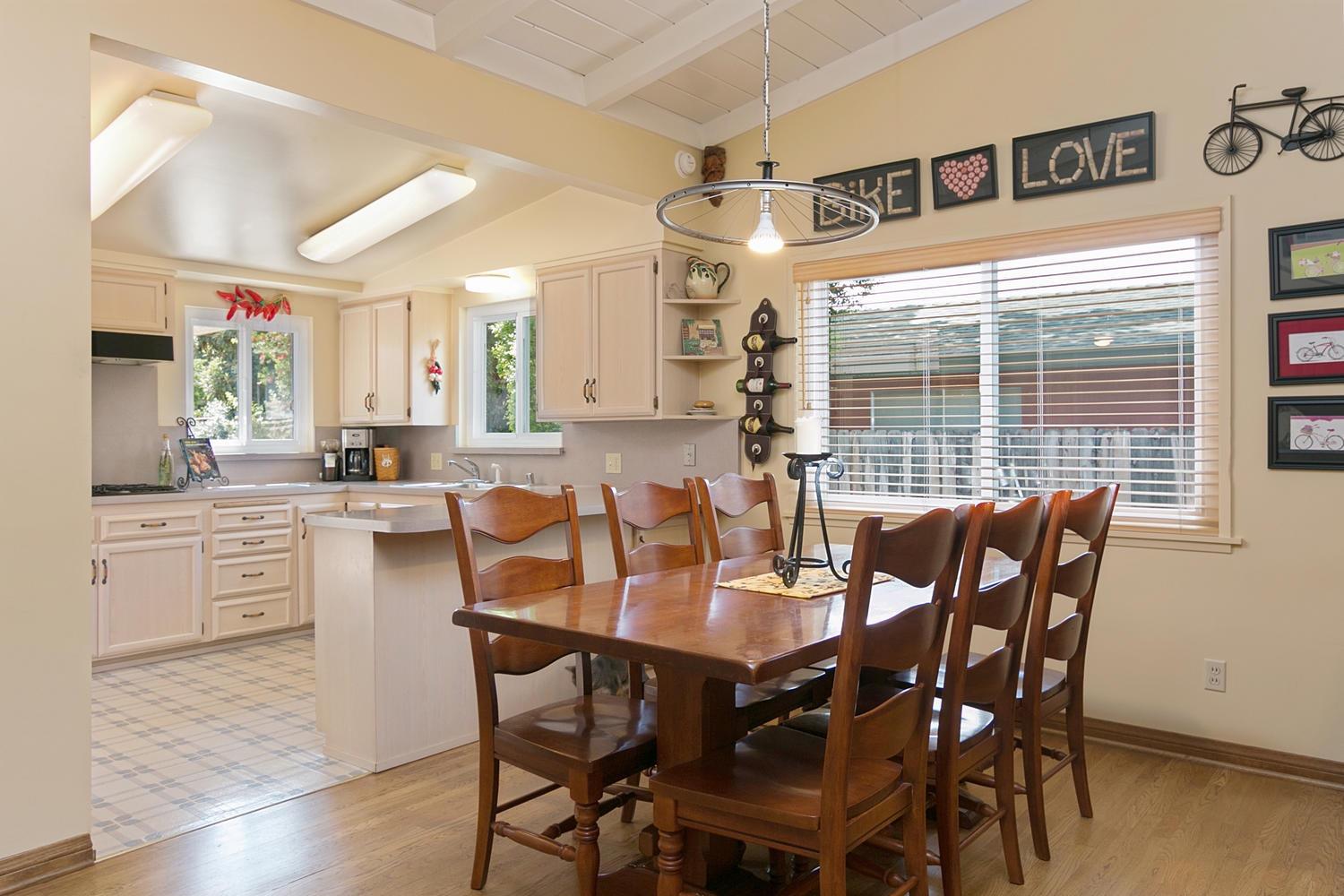 750 South Rice Road Ojai, CA 93023 - Photo 5 of 27 a view of a dining room with furniture and wooden floor