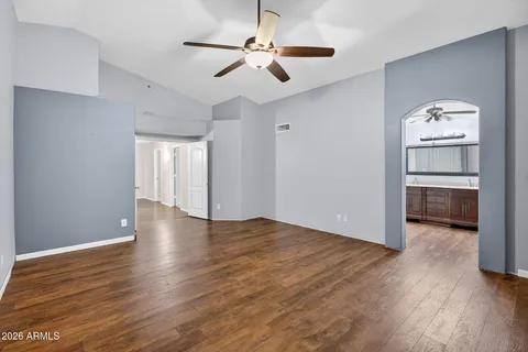 a view of a storage & utility room with wooden floor