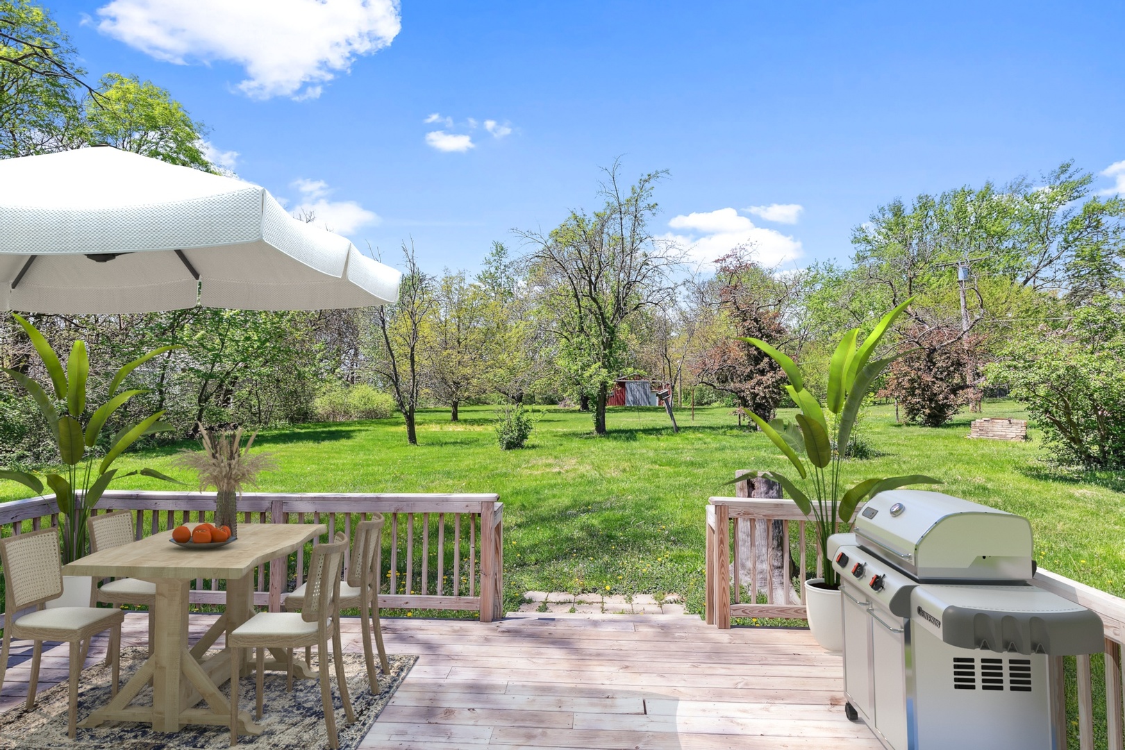 18054 South Parker Road Mokena, IL 60448 - Photo 11 of 21 a view of a table and chairs under an umbrella