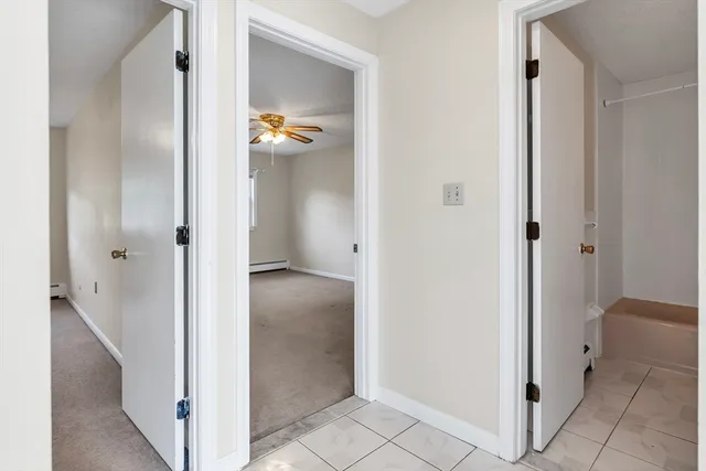 hallway with wooden floor