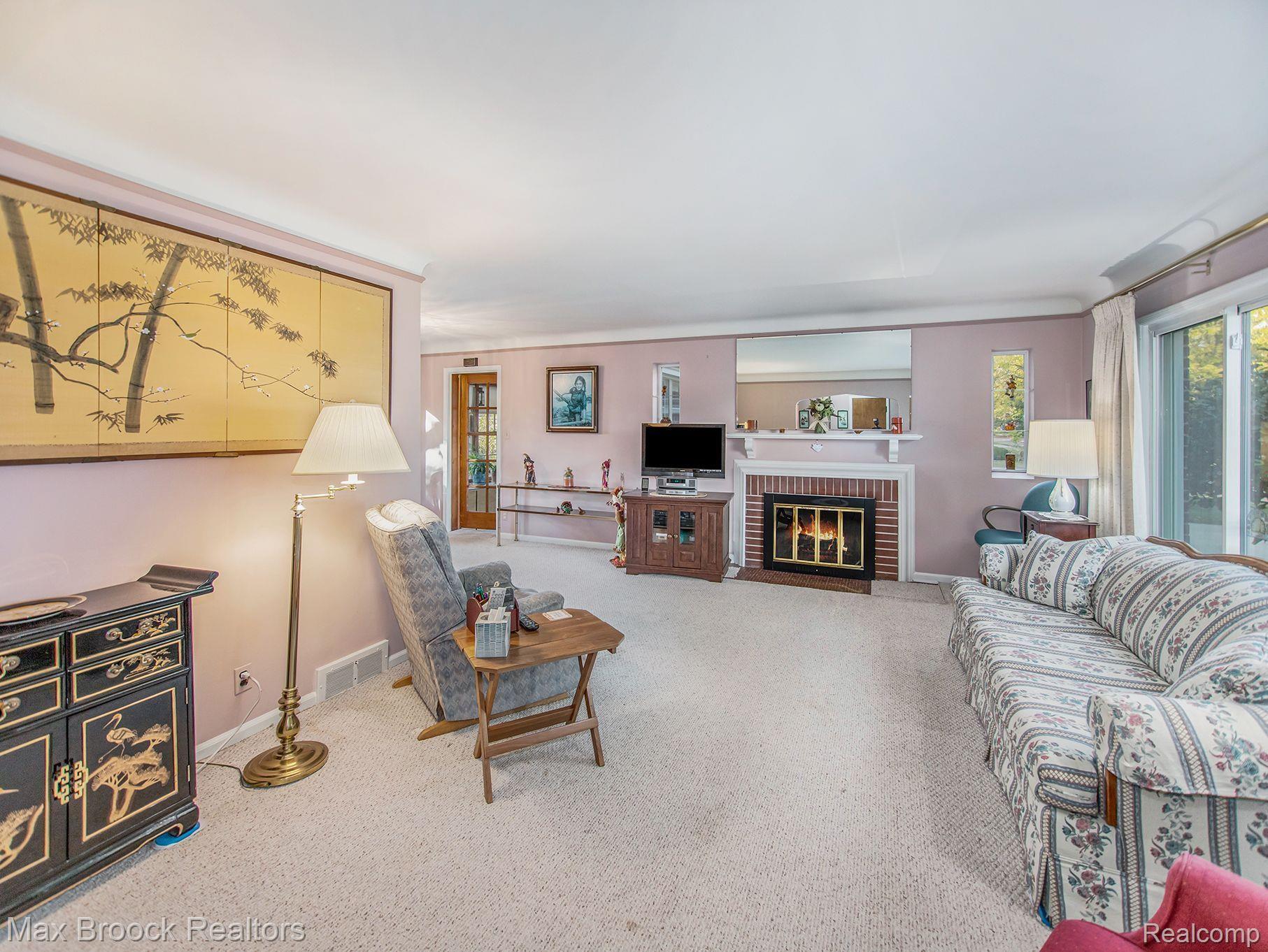 4229 Buckingham Road Royal Oak, MI 48073 - Photo 3 of 36 Natural Wood Burning Fireplace