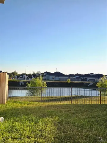 a view of a lake with a mountain in the background