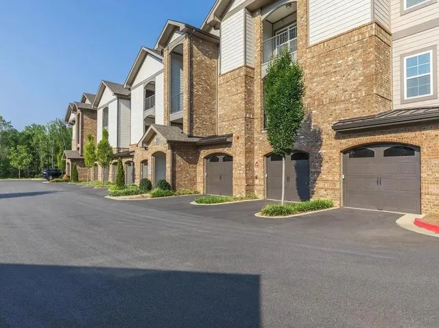 front view of a building with a street