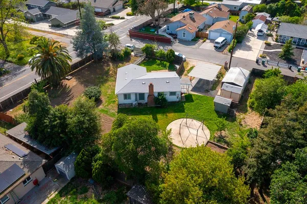 a aerial view of a house