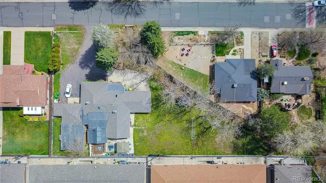 an aerial view of multiple house