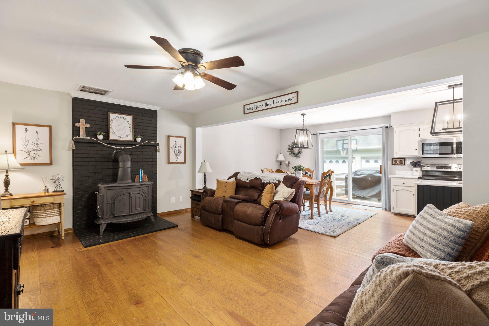 67 Hulls Chapel Road Fredericksburg, VA 22406 - Photo 4 of 53 Family room with beautiful wood stove