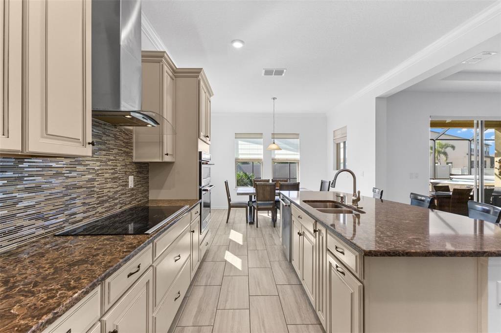 13065 Bliss Loop Bradenton, FL 34211 - Photo 11 of 54 a kitchen with granite countertop a sink and cabinets