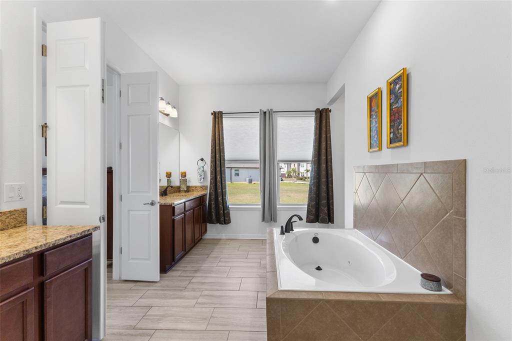 13065 Bliss Loop Bradenton, FL 34211 - Photo 19 of 54 a bathroom with a tub sink and mirror