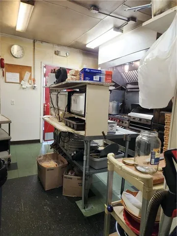 a storage room with washer and dryer