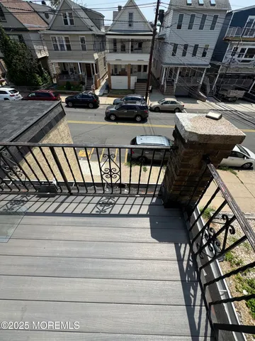 a view of building with seating space