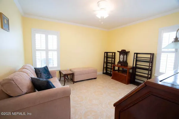an empty room with closet
